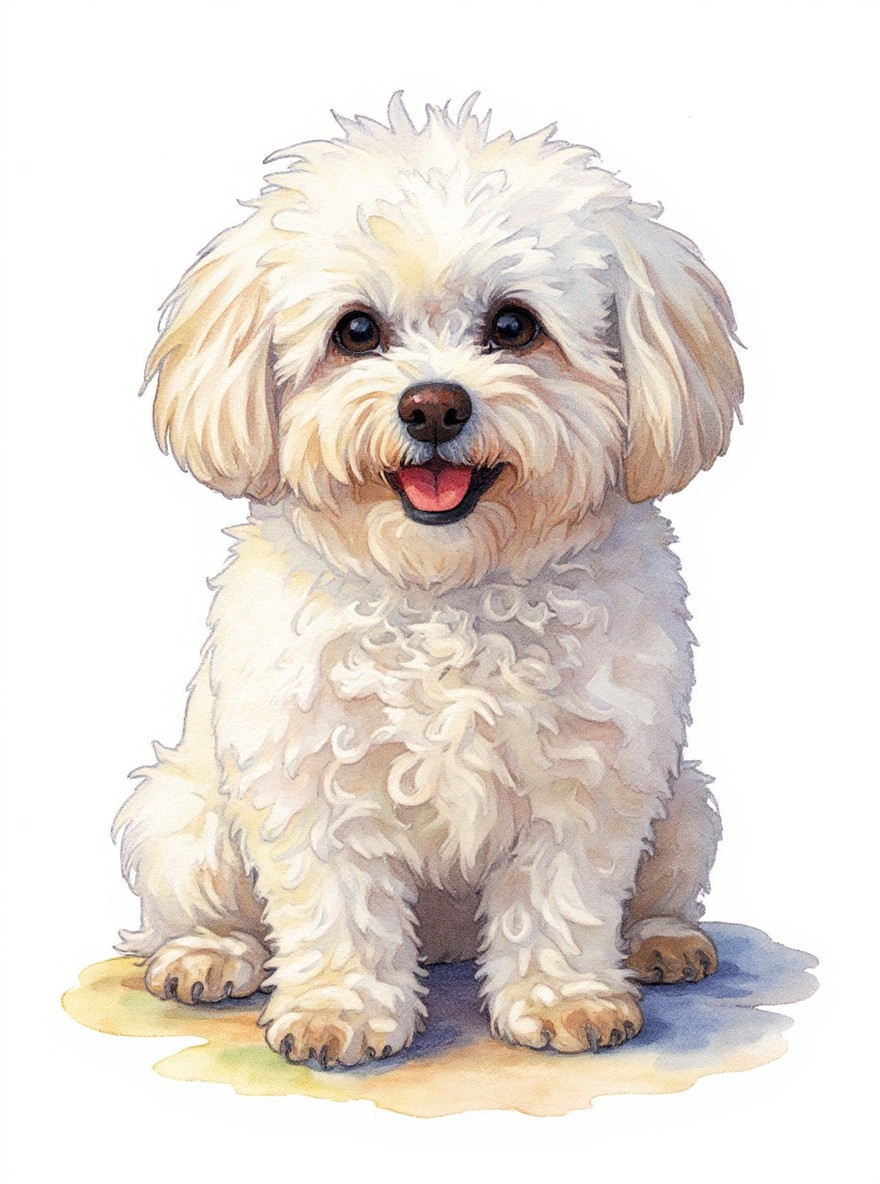 Exemple de portrait d'animal en style Aquarelle