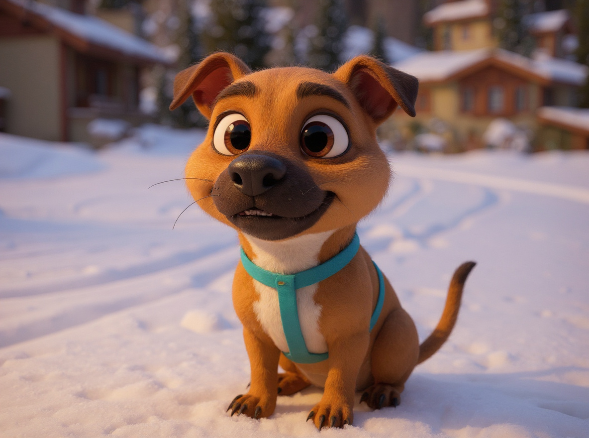 Exemple de portrait d'animal en style Cartoon